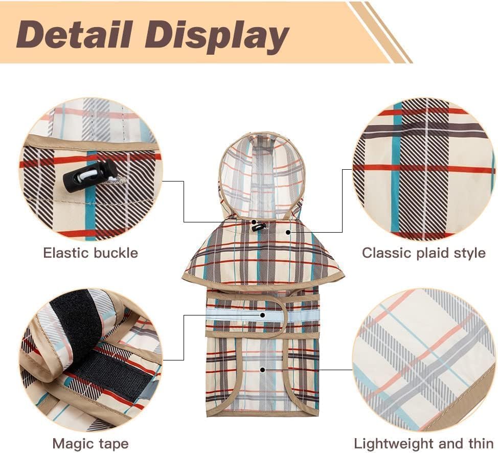 KOOLTAIL raincoat with built-in leash hole for easy leash access.