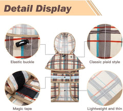 KOOLTAIL raincoat with built-in leash hole for easy leash access.