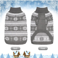 KOOLTAIL cable-knit dog sweater back view shows snug fit and coverage