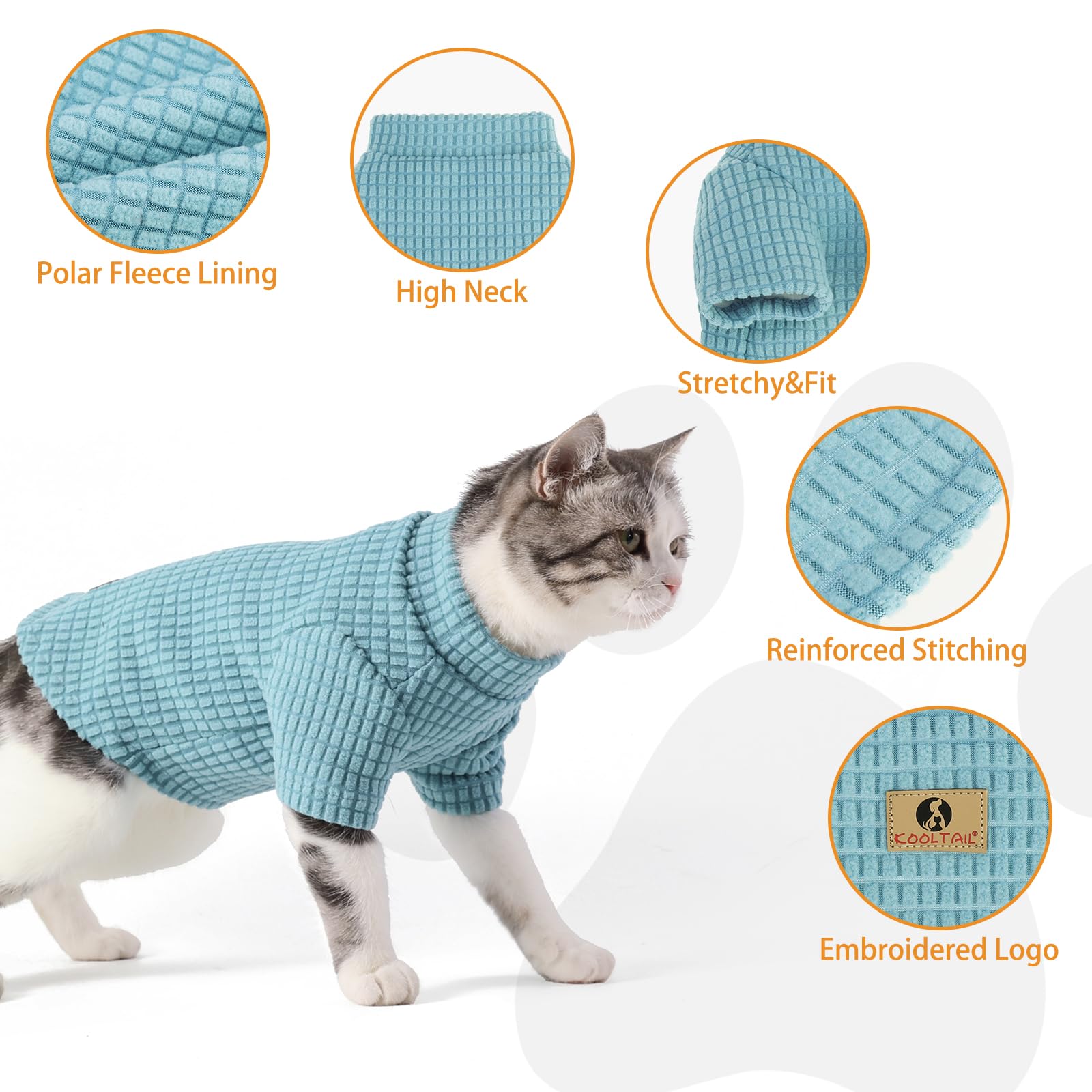 KOOLTAIL sweater sleeve design offers snug warmth without restricting movement.