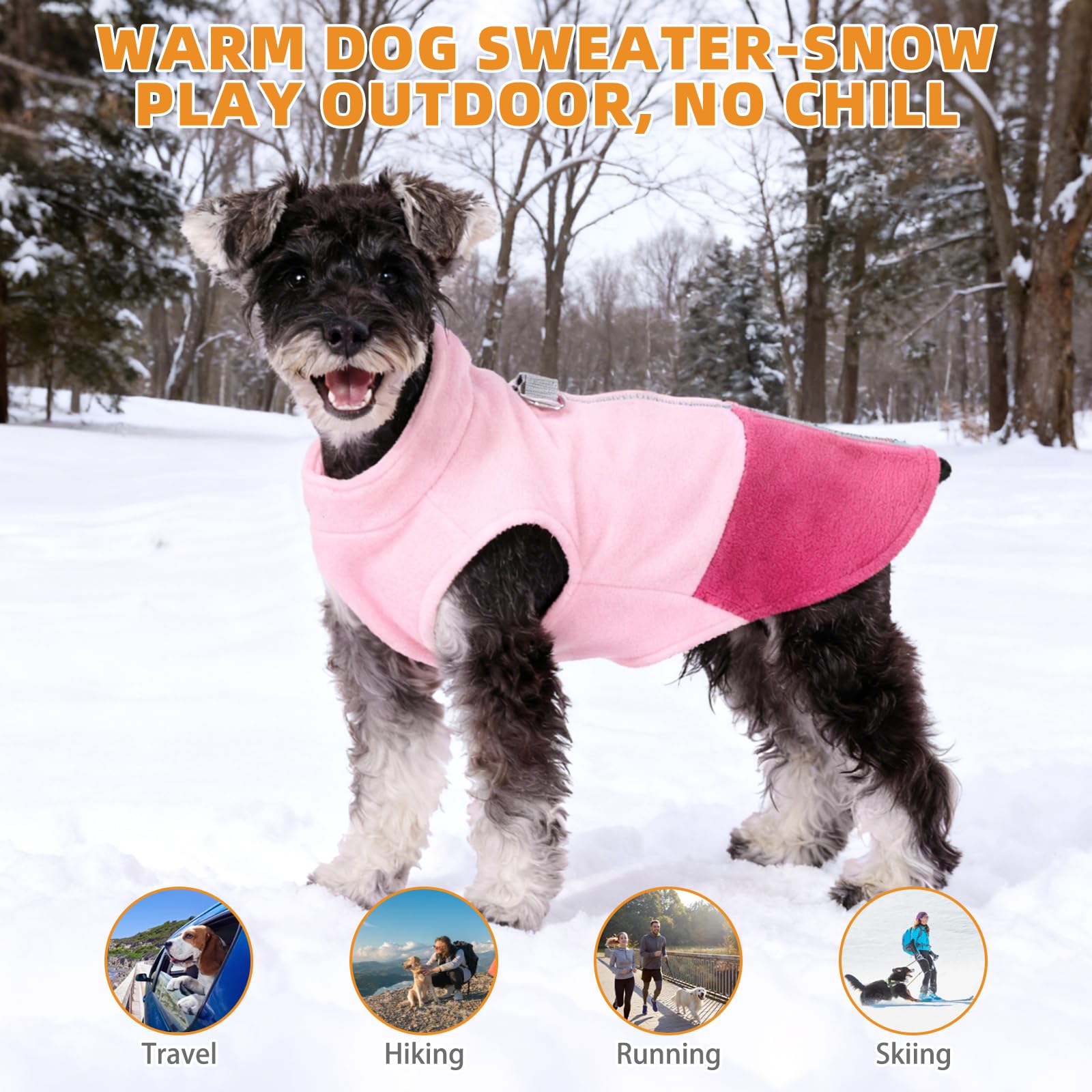 KOOLTAIL chaleco polar para perro, ajuste cómodo en tallas pequeñas y medianas