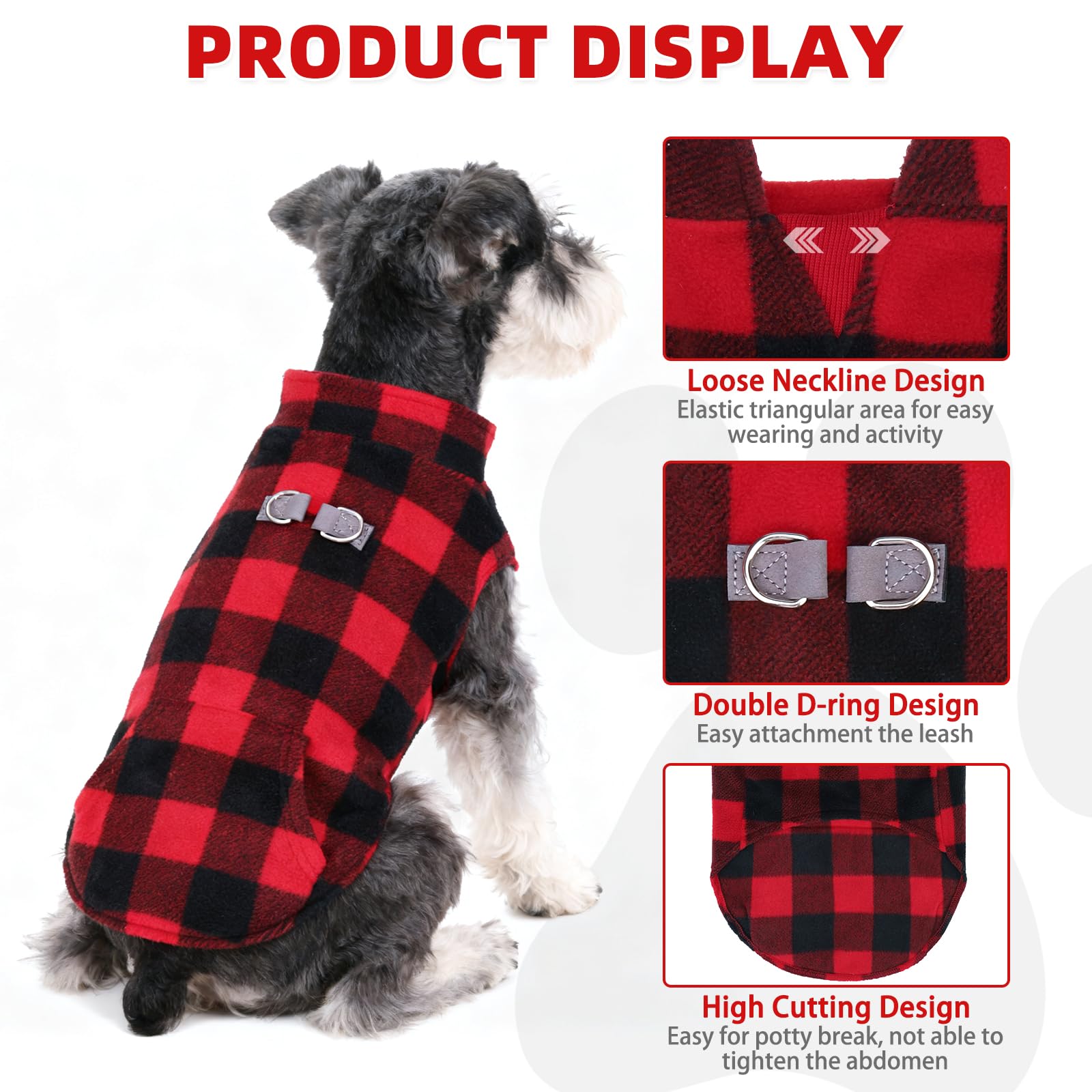 KOOLTAIL chaleco para perros, capucha suave para protección adicional