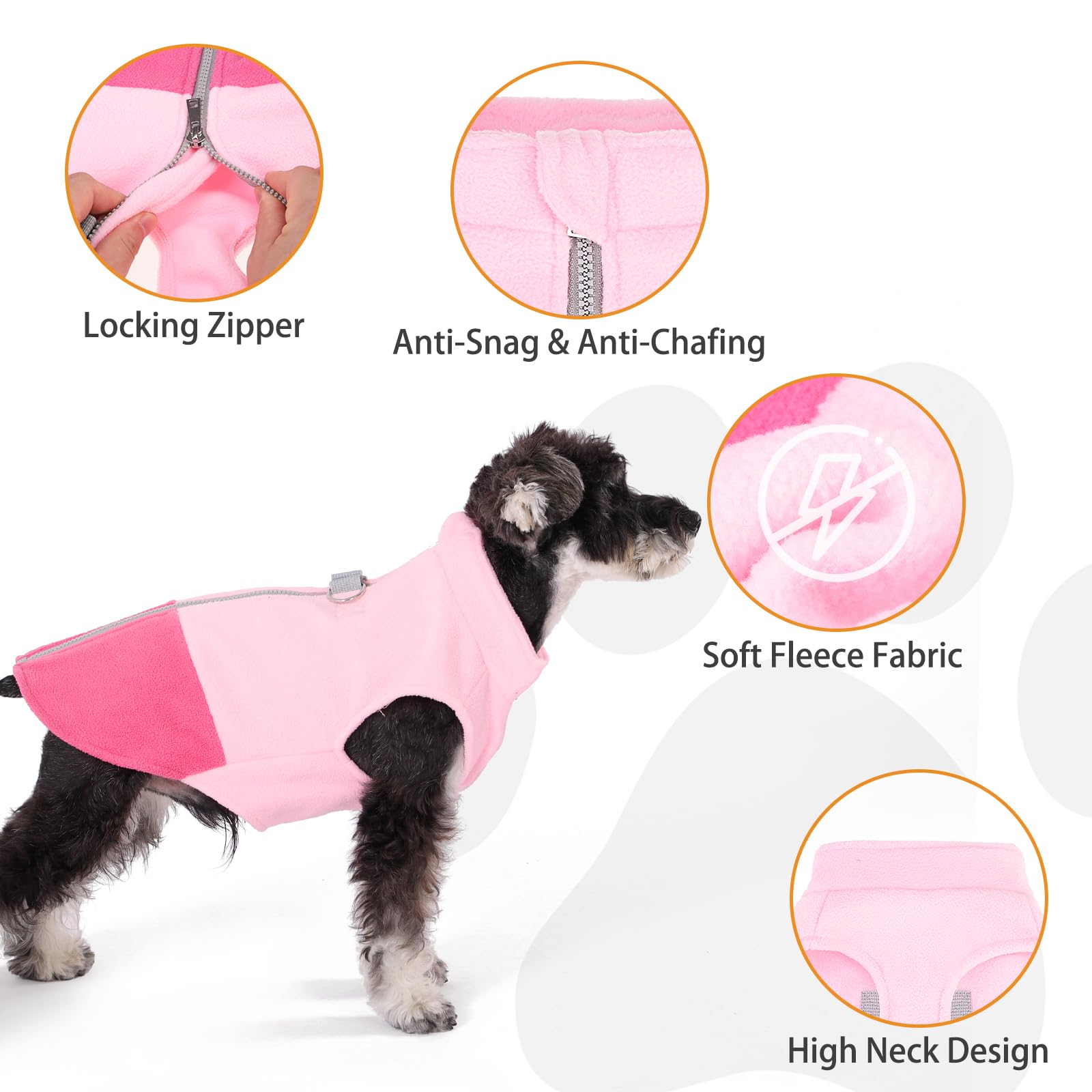 KOOLTAIL tejido polar suave, chaleco para perro cómodo