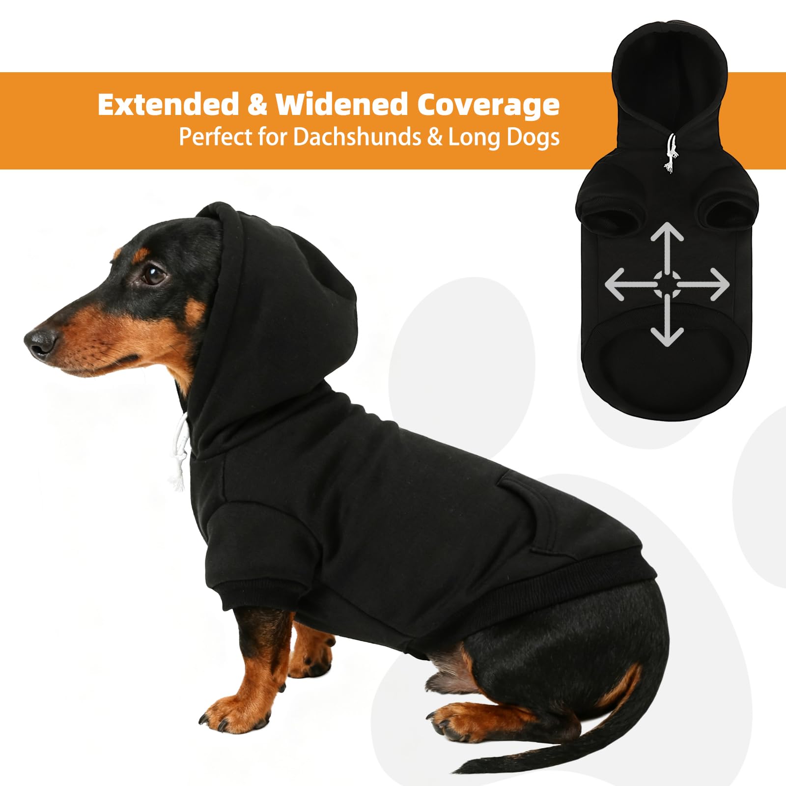 KOOLTAIL Dachshund Hoodie ultra-soft fabric is gentle on sensitive skin.