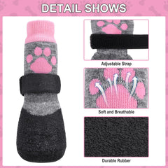 KOOLTAIL detachable elastic strap with magic-strip keeps socks secure during walks