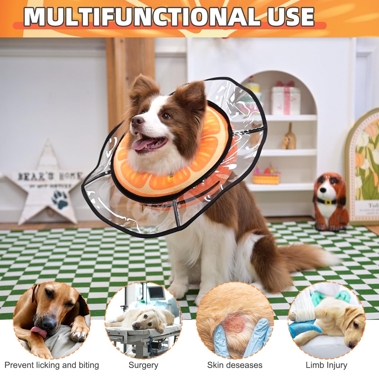 KOOLTAIL detachable protective cover extends anti-licking area for better wound protection.