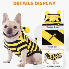 KOOLTAIL dog bee costume fleece fabric keeps pet warm and comfy