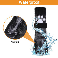 Kooltail dog boots with waterproof bottom protect paws on wet ground.