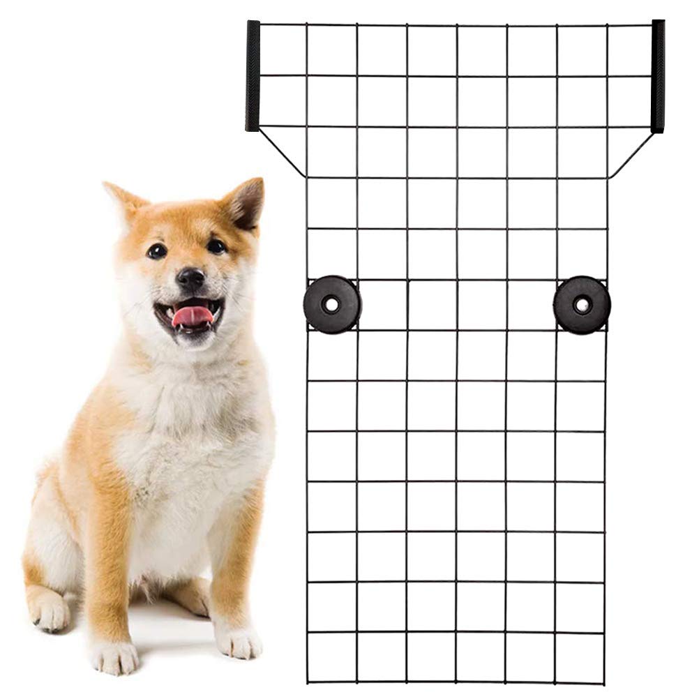 KOOLTAIL dog car barrier front view showing sturdy steel mesh and boundary for safe driving