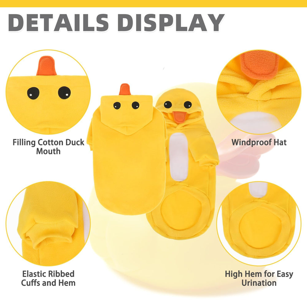 KOOLTAIL dog duck costume mane detail emphasizes playful realism.