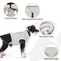 KOOLTAIL dog fleece vest color-blocking-design adds stylish visibility for holidays and everyday wear.