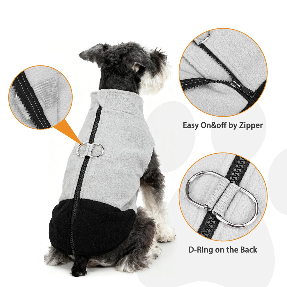 KOOLTAIL pullover fleece vest ease-of-wear design reduces fur snag risks.