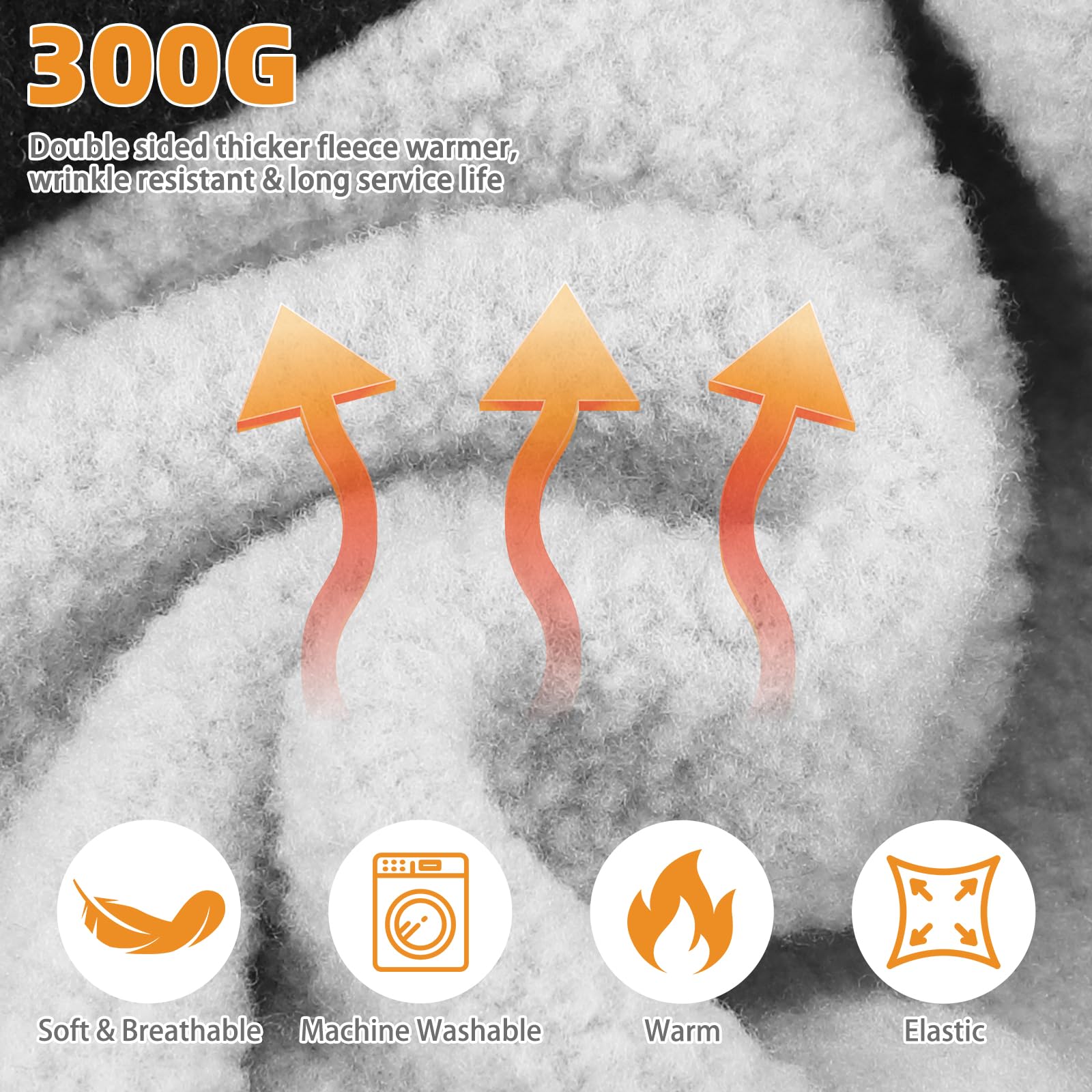 KOOLTAIL soft polar fleece fabric keeps warmth while resisting moisture.
