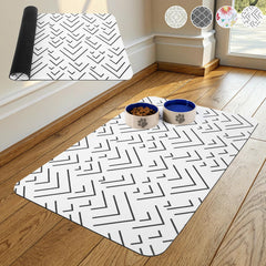 KOOLTAIL dog food mat absorbent front view highlights quick-liquid absorption for clean meals.