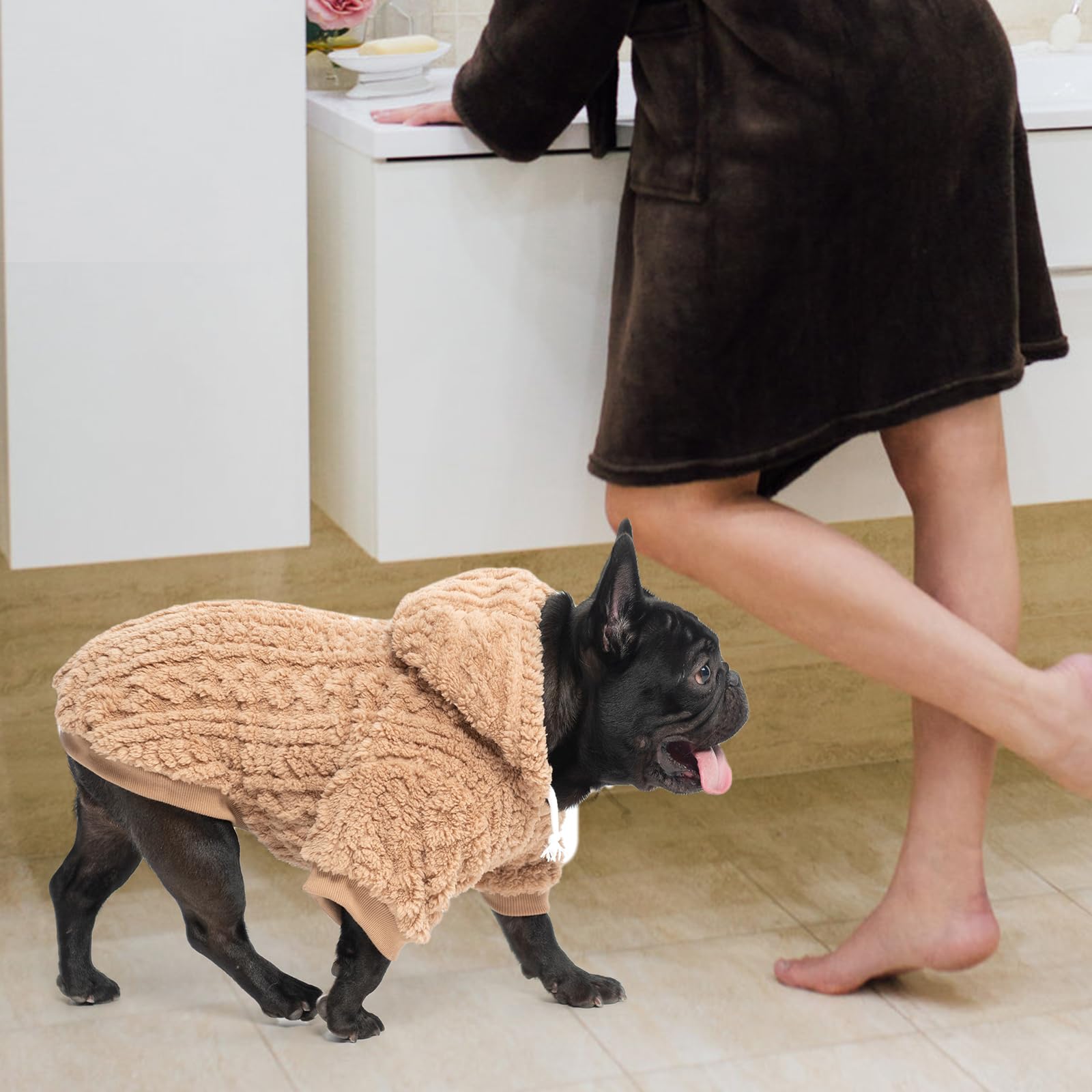 KOOLTAIL cozy dog hoodie in winter scenes for everyday wear.