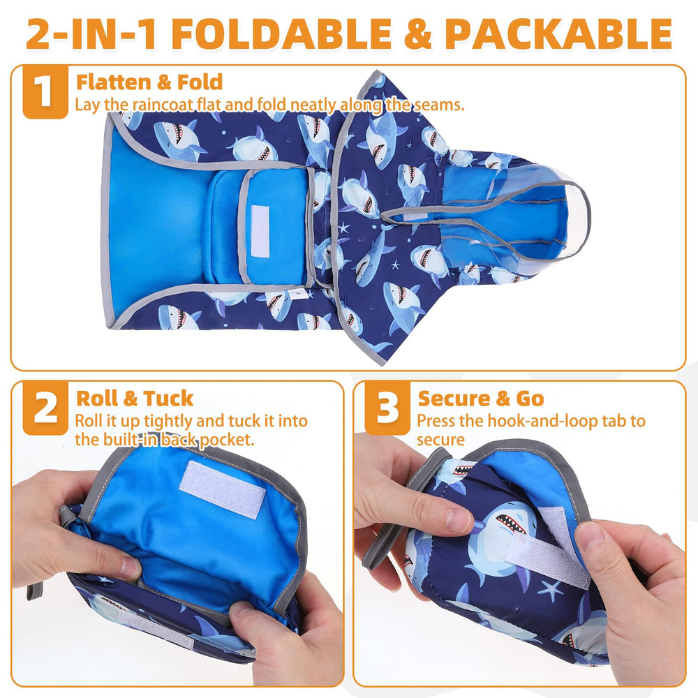 KOOLTAIL Dog Raincoat durable waterproof fabric dries quickly and resists tears.
