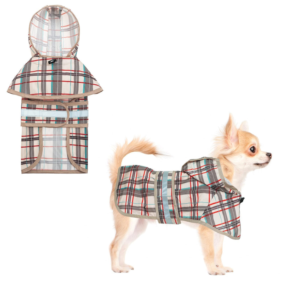 KOOLTAIL dog raincoat back view showing full coverage for rainy walks