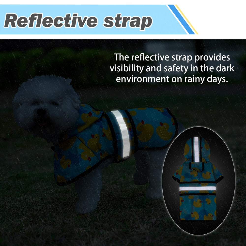 KOOLTAIL hooded slicker close-up of reflective strip.
