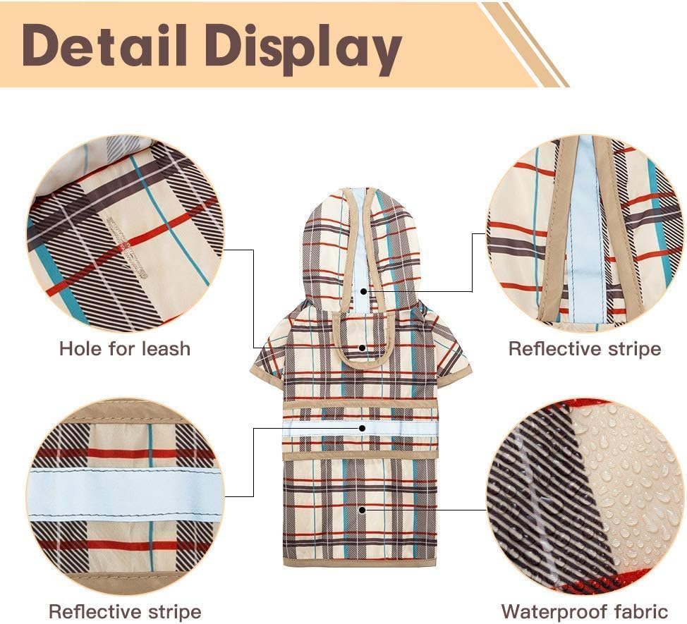 KOOLTAIL dog raincoat with reflective strip for safer evening walks.