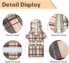 KOOLTAIL dog raincoat with reflective strip for safer evening walks.
