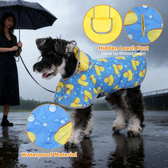 KOOLTAIL dog raincoat with reflective strips for low-light visibility