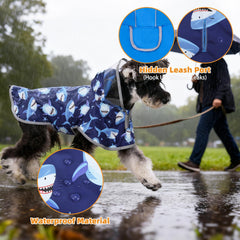 KOOLTAIL Dog Raincoat yellow duck reversible option for bright visibility and rain protection.