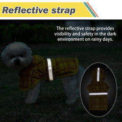 KOOLTAIL waterproof fabric keeps your pup dry through showers on city walks.