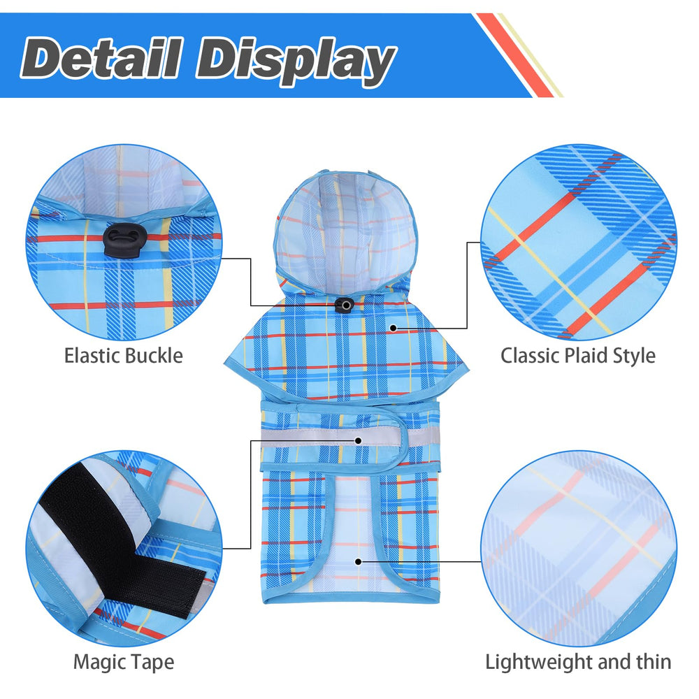 KOOLTAIL dog rainwear with reflective strip improves visibility in low light