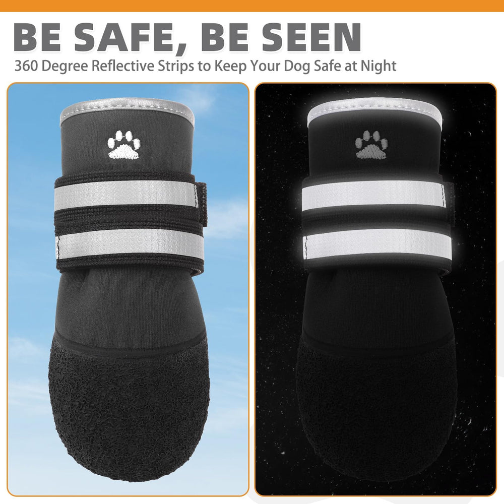 KOOLTAIL paw boots reduce slips on hardwood floors indoors.