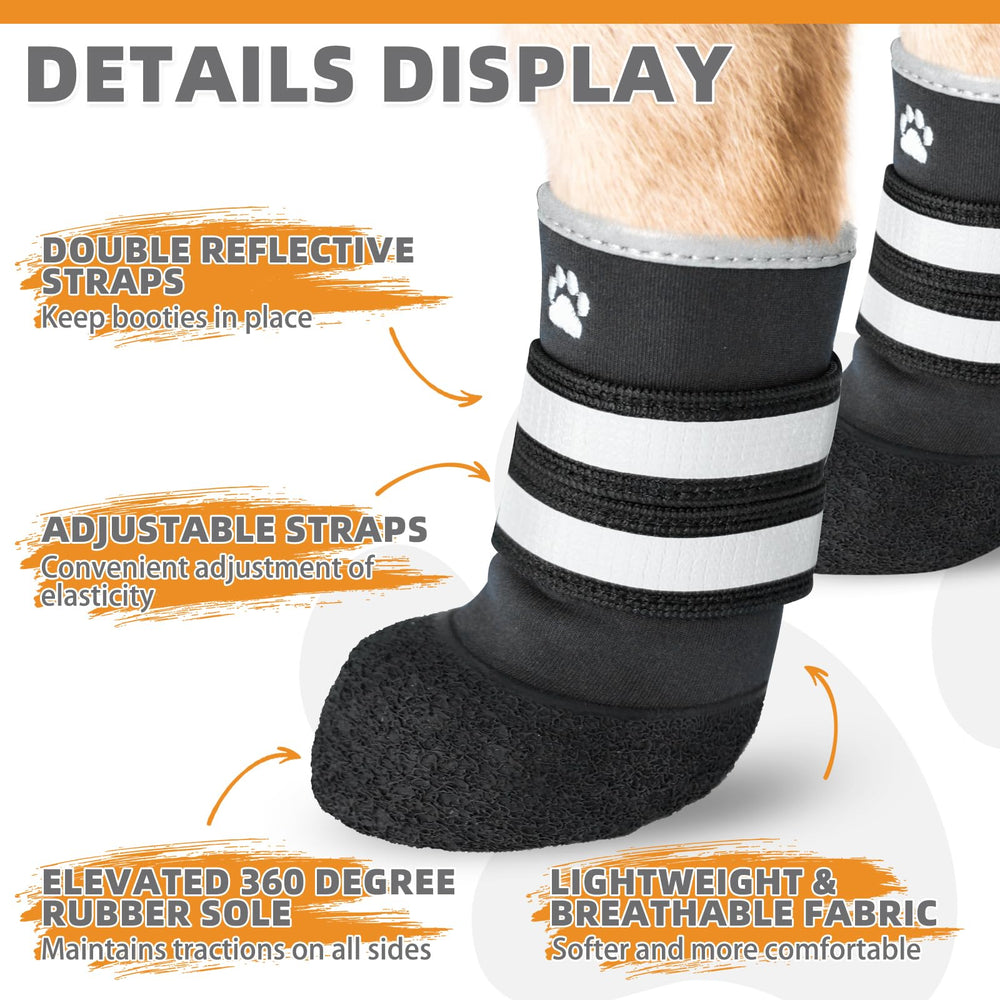 KOOLTAIL dog shoes non-slip sole provides confident traction.