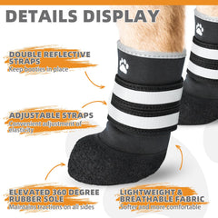 KOOLTAIL dog shoes non-slip sole provides confident traction.