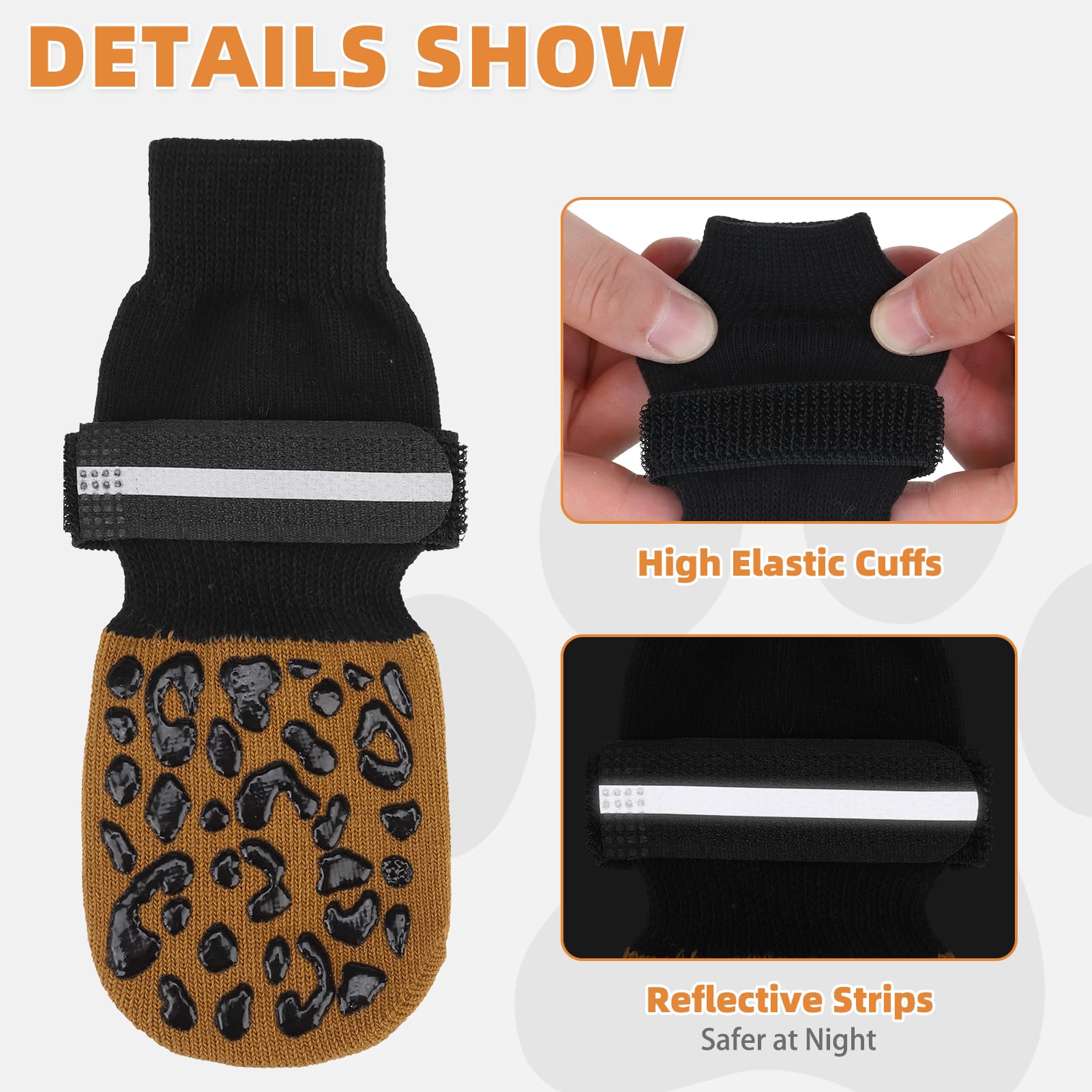 KOOLTAIL dog sock breathable cotton blend keeps paws cool and comfy.