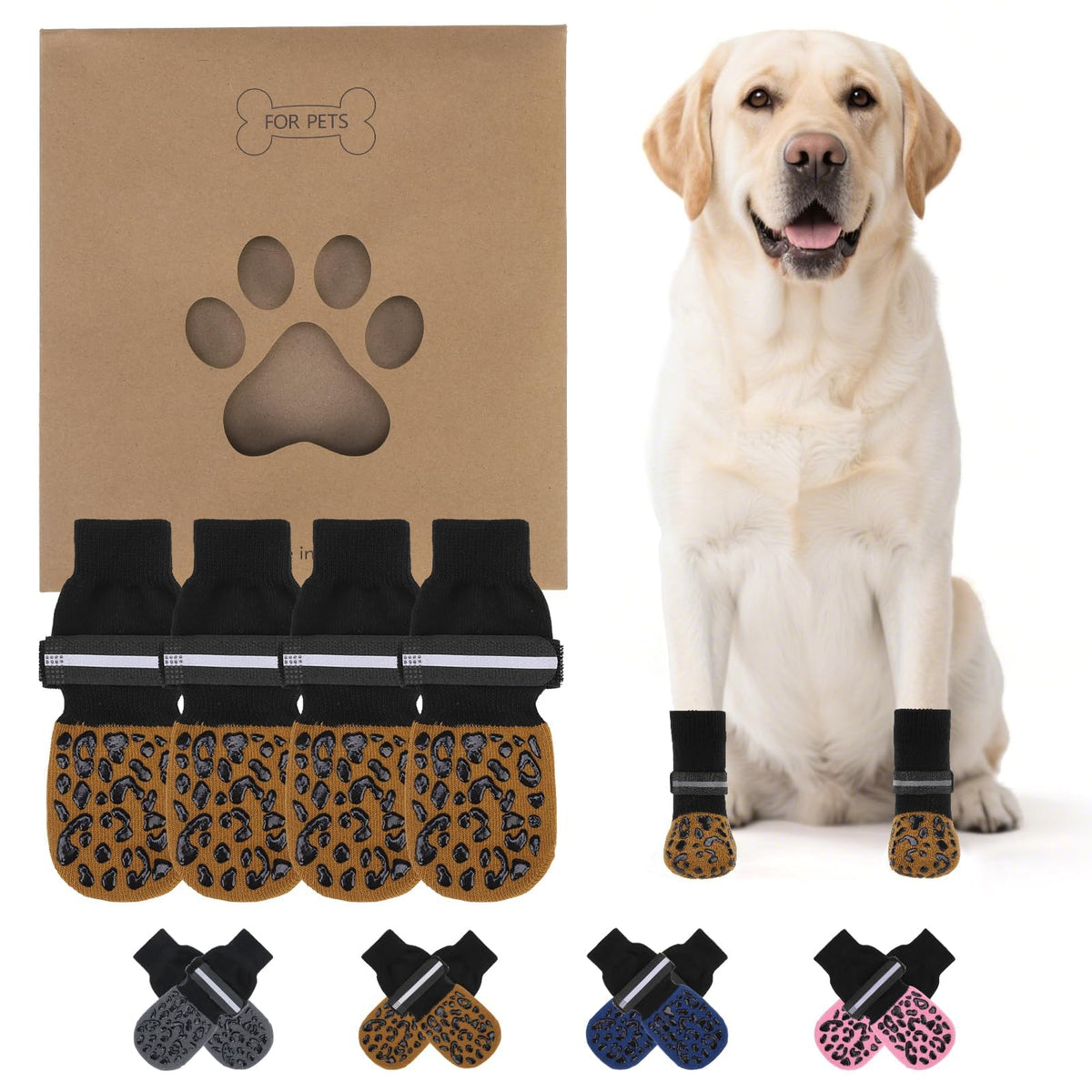 KOOLTAIL dog socks paw width measurement for secure, comfortable fit.