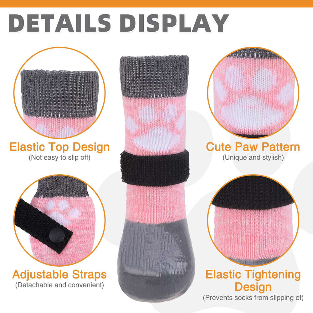 KOOLTAIL dog socks feature soft cotton upper for breathable comfort during walks