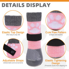 KOOLTAIL dog socks feature soft cotton upper for breathable comfort during walks