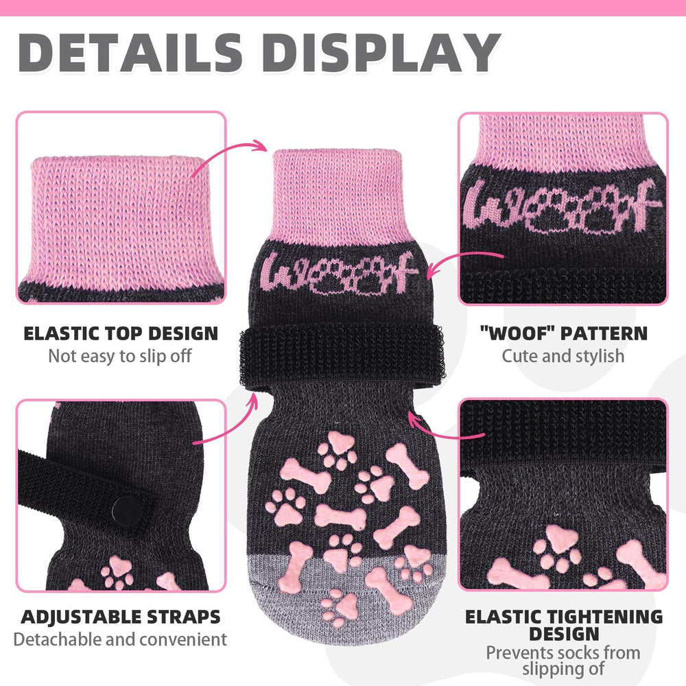 KOOLTAIL Dog Socks anti-slip traction to keep dogs steady on smooth floors.