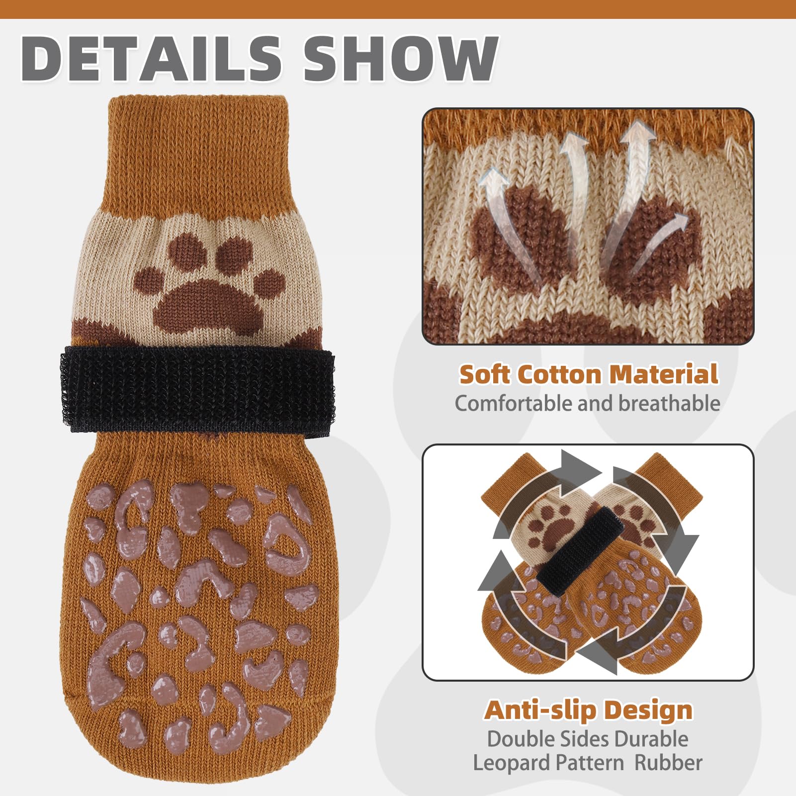 KOOLTAIL dog socks comfort fabric provides soft paw wrap for comfort.