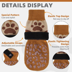 KOOLTAIL dog socks with detachable elastic strap for secure fit during walks