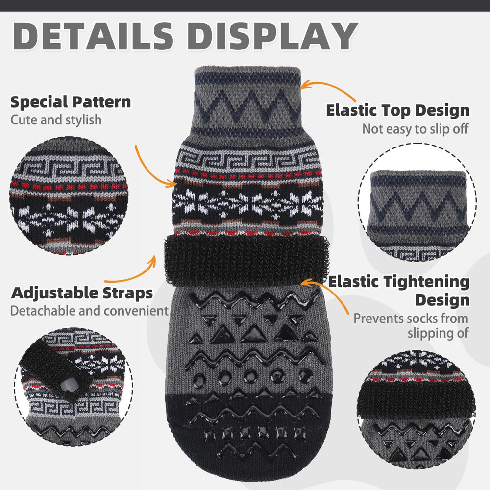 KOOLTAIL dog socks detachable strap close-up preventing slipping during walks.
