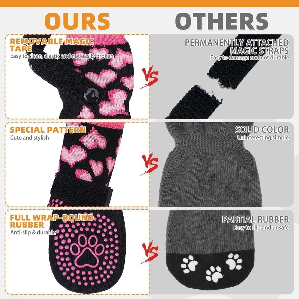 KOOLTAIL dog socks detachable elastic strap shown for adjustable, secure fit.
