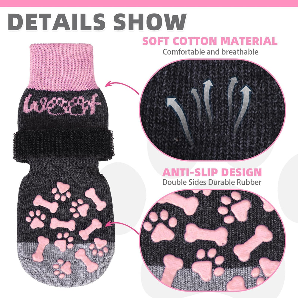 KOOLTAIL dog socks detachable strap prevents slipping during walks