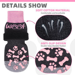 KOOLTAIL dog socks detachable strap prevents slipping during walks