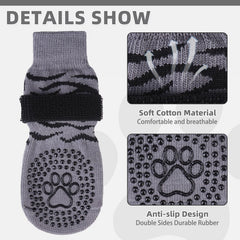 KOOLTAIL dog-socks-detachable-strap prevents slipping during walks