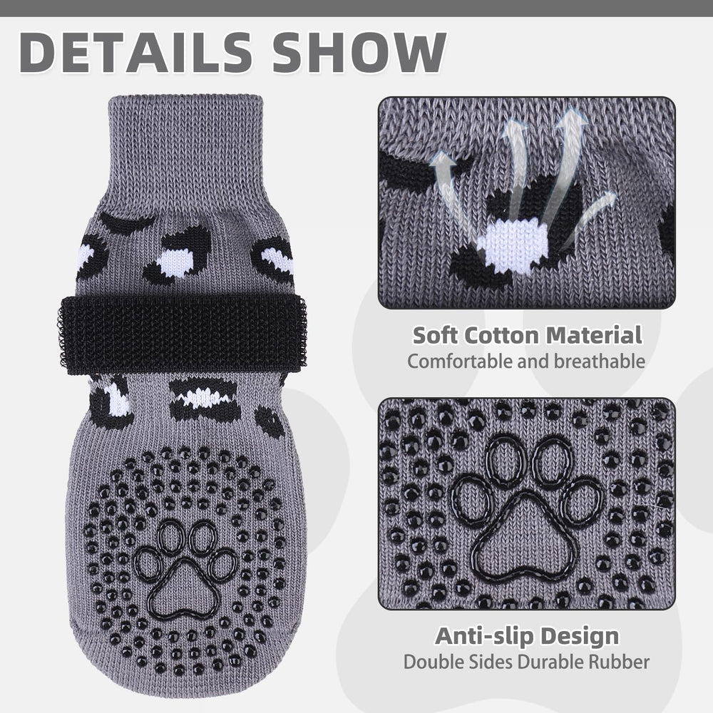 KOOLTAIL Dog Socks double-sided grip for reliable floor traction.