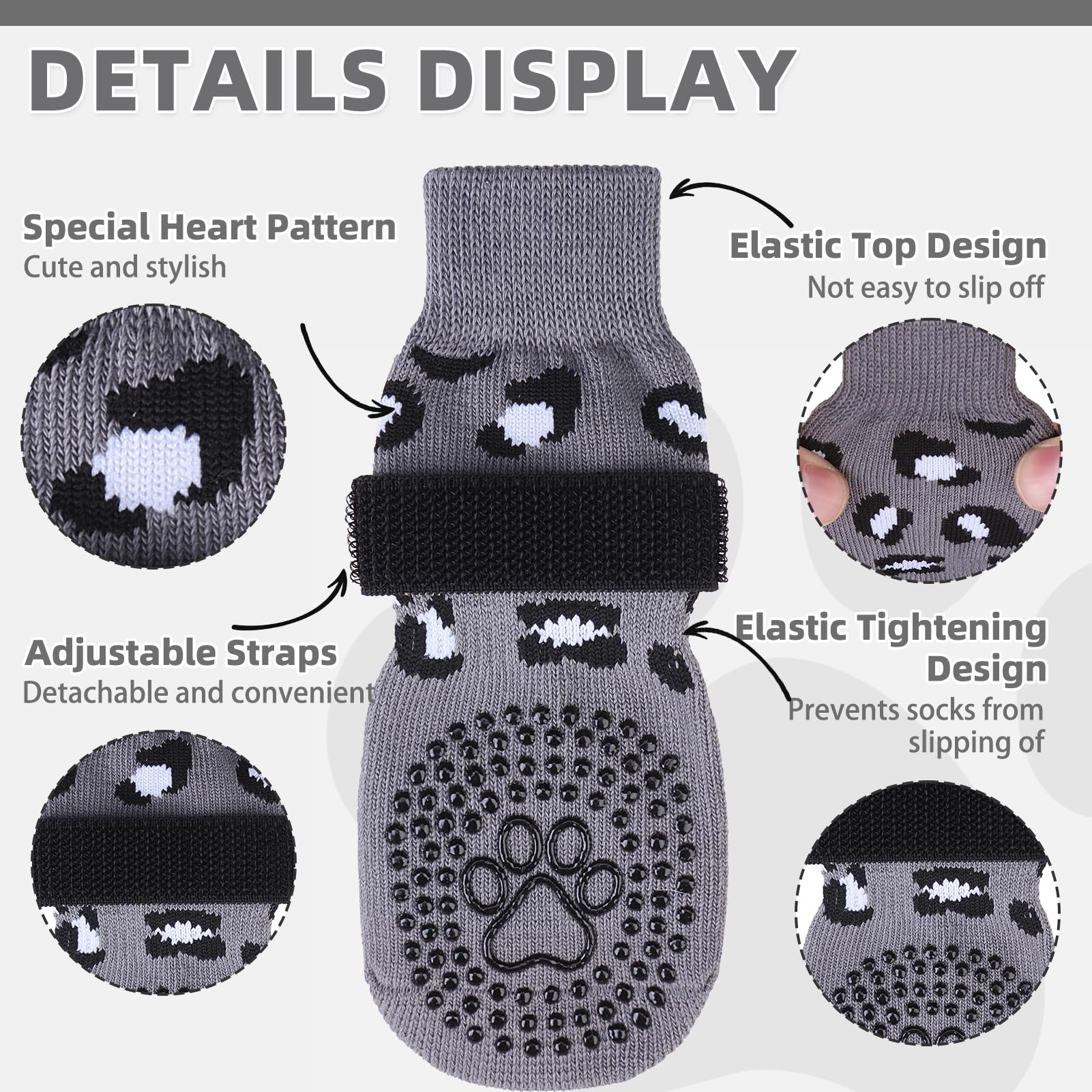 KOOLTAIL Dog Socks on a dog walking with anti-slip traction.