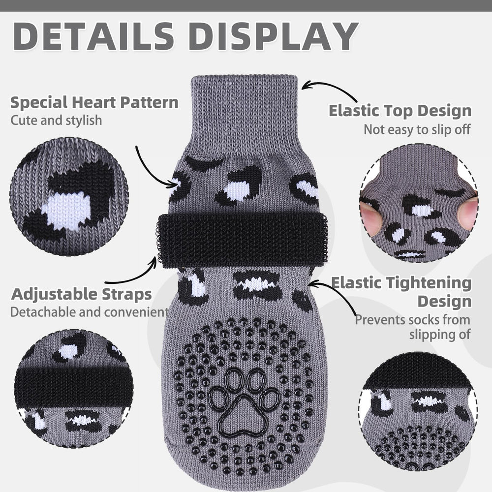 KOOLTAIL Dog Socks on a dog walking with anti-slip traction.