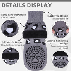 KOOLTAIL Dog Socks on a dog walking with anti-slip traction.