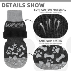 KOOLTAIL dog socks paw-protection-on-floor shields paws from hot and cold surfaces