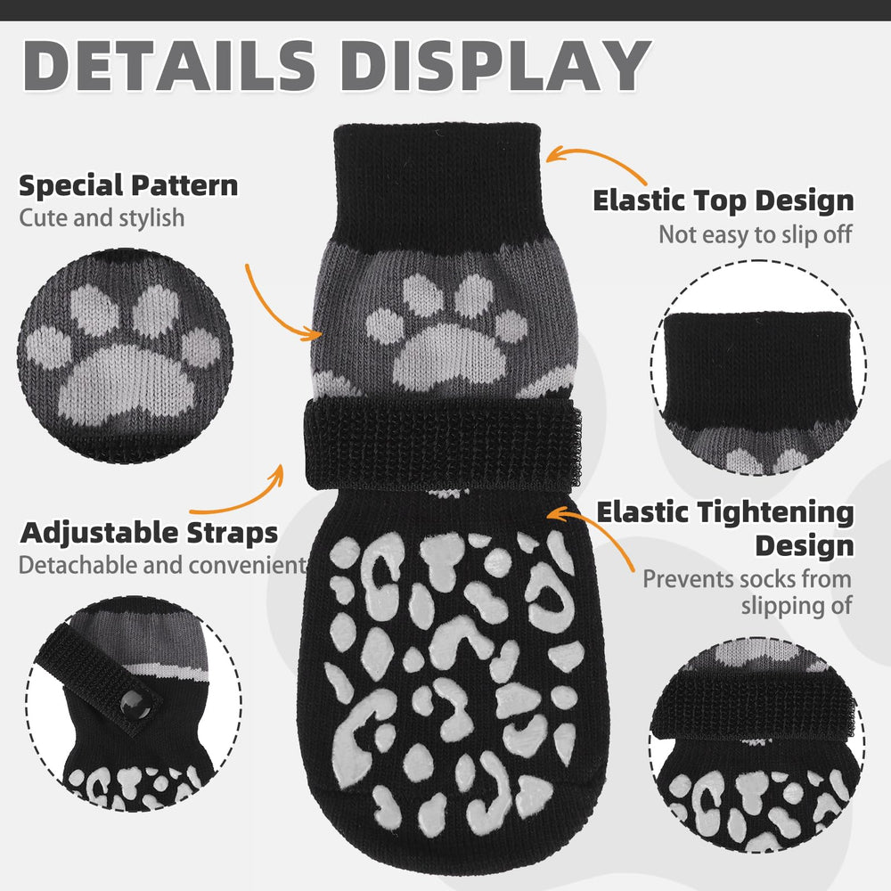 KOOLTAIL dog socks side view with double-sided grip for smooth-floor traction.