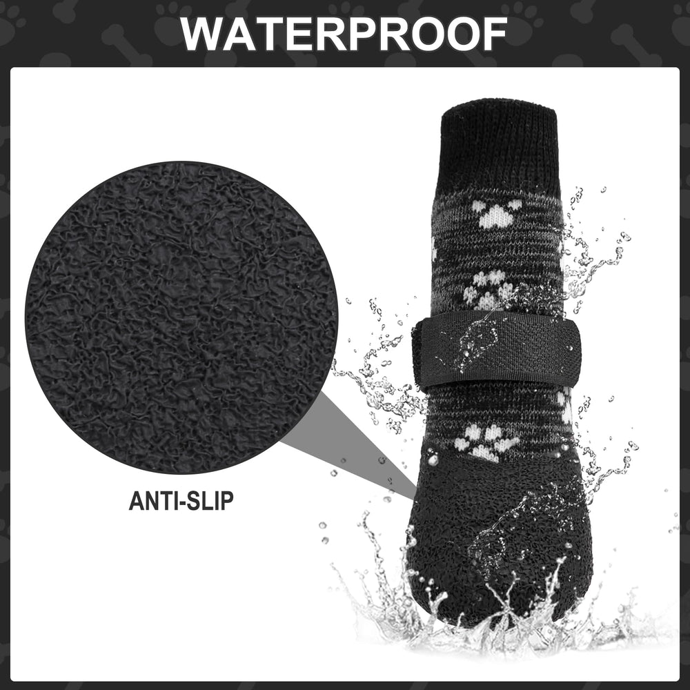 KOOLTAIL dog socks with waterproof upper protect paws from rain and puddles